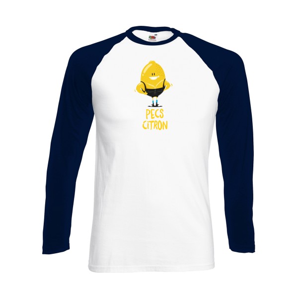 Pecs Citron - T-shirt baseball manche longue -T shirt parodie -