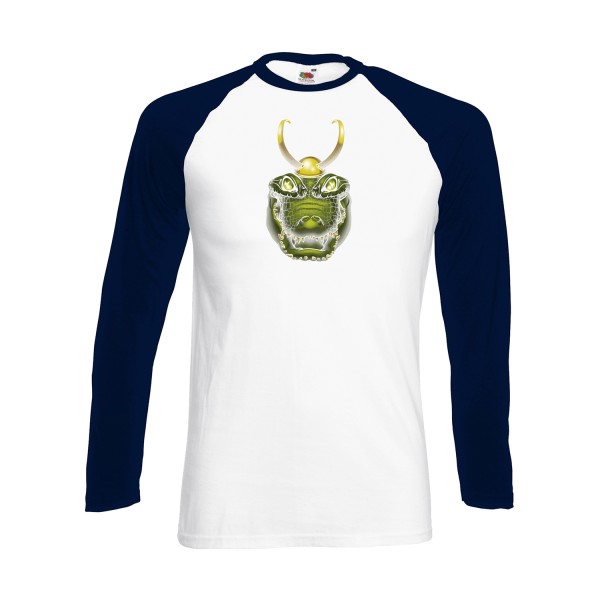 Alligator smile - T-shirt baseball manche longue animaux -Fruit of the loom - Baseball T-Shirt LS