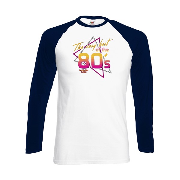 80s -T-shirt baseball manche longue original vintage - Fruit of the loom - Baseball T-Shirt LS - thème vintage -