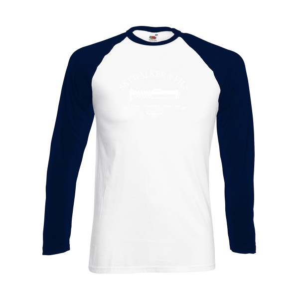 Skywalker & Fils - T-shirt baseball manche longue Geek pour Homme -modèle Fruit of the loom - Baseball T-Shirt LS - thème star wars -