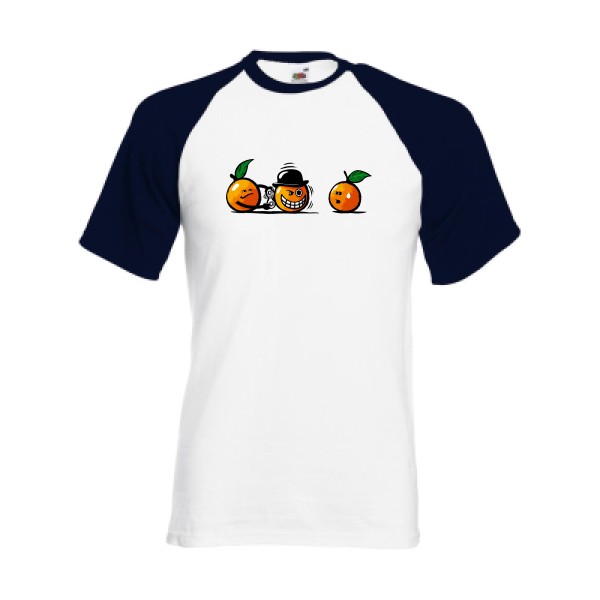 T-shirt baseball - Fruit of the Loom - Baseball Tee - Orange Mécanique