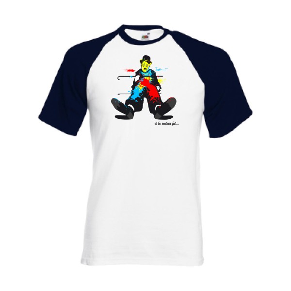et la couleur fut -T-shirt baseball original Homme -Fruit of the Loom - Baseball Tee - thème original