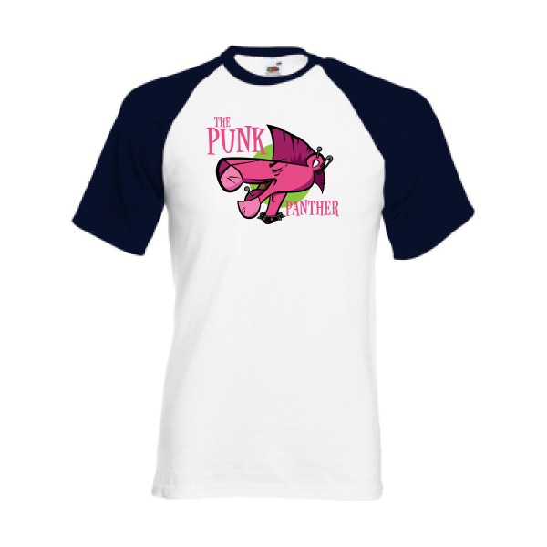The Punk Panther - T shirt anime-Fruit of the Loom - Baseball Tee