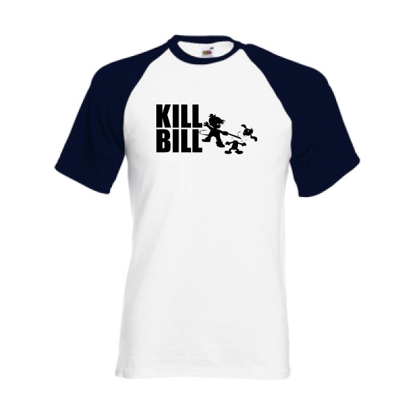 kill bill - T-shirt baseball kill bill Homme - modèle Fruit of the Loom - Baseball Tee -thème cinema -
