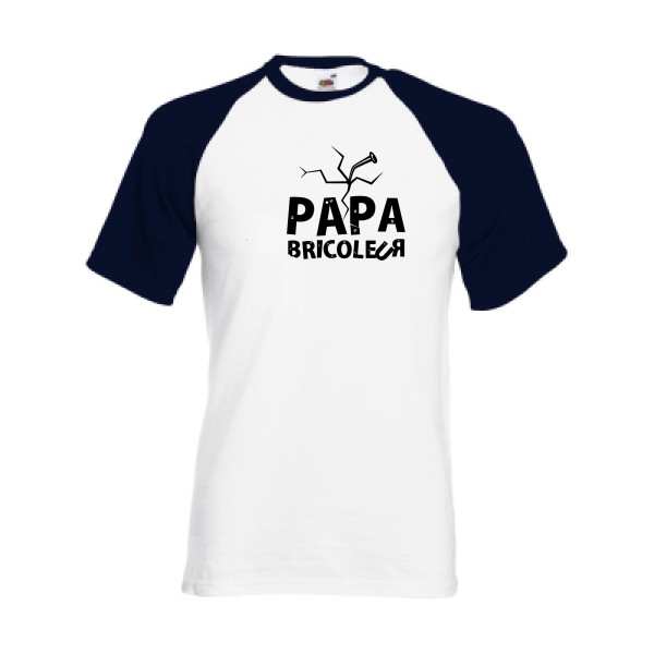 T-shirt baseball humour papa Homme  - Papa bricoleur - 