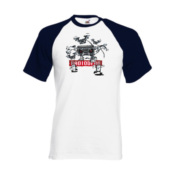 RADIODEAD -T shirt Rock Homme -Fruit of the Loom - Baseball Tee