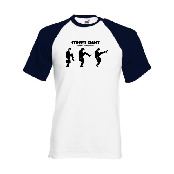 British Fight-T-shirt baseball humoristique - Fruit of the Loom - Baseball Tee- Thème humour anglais - 