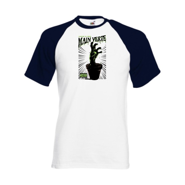 T-shirt baseball original Homme  - Main verte - 
