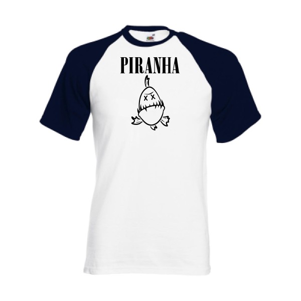 T-shirt baseball original Homme  - Piranha - 