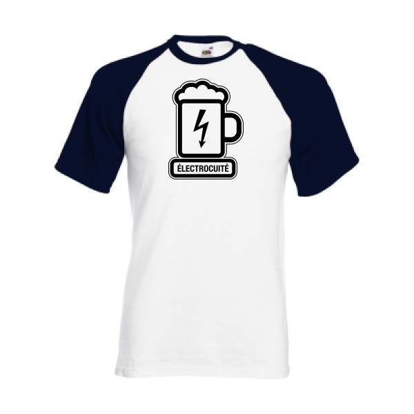 T-shirt baseball original Homme  - électrocuité - 