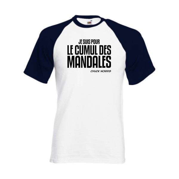 Cumul des Mandales - Tee shirt fun - Fruit of the Loom - Baseball Tee