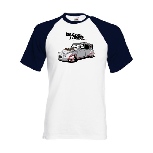 DEUCHLOREAN - T-shirt baseball thème automobile - vêtement original pour  Homme -