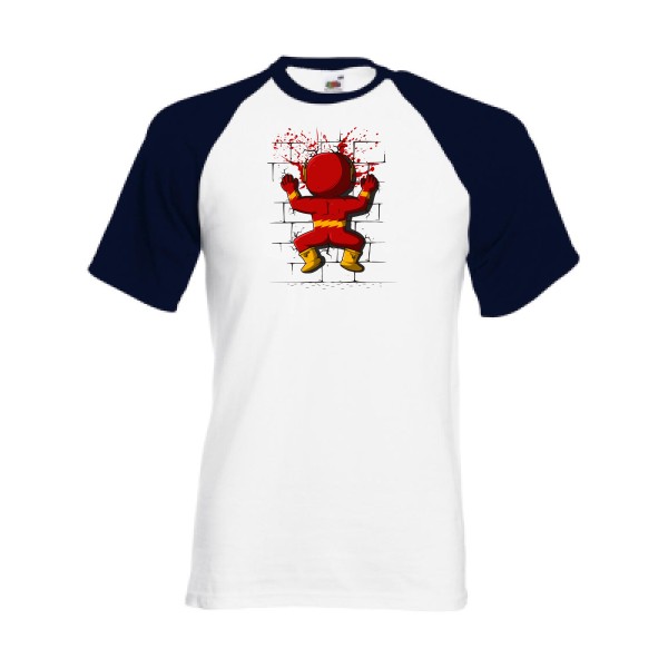 Splach! - T-shirt baseball parodie Homme - modèle Fruit of the Loom - Baseball Tee -thème musique et parodie -