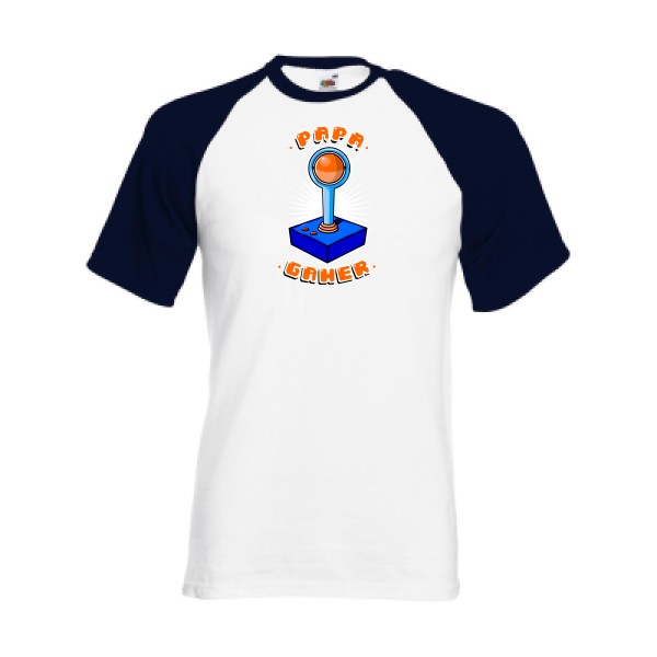 T-shirt baseball geek Homme  - PAPA GAMER - 