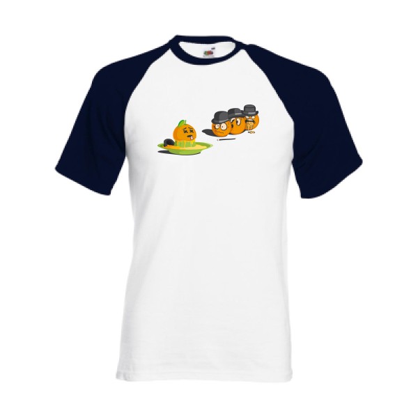 Orange mécanique - T-shirt baseball original Homme  -Fruit of the Loom - Baseball Tee - Thème humour cinema -