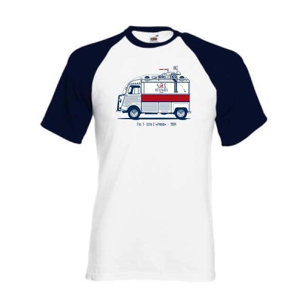 SOS REVENANTS -T-shirt baseball rigolo Homme -Fruit of the Loom - Baseball Tee -thème  cinéma et films - 