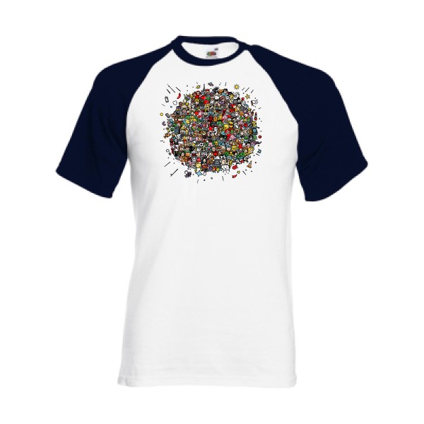 Planète Pop Culture- T-shirts originaux -modèle Fruit of the Loom - Baseball Tee -