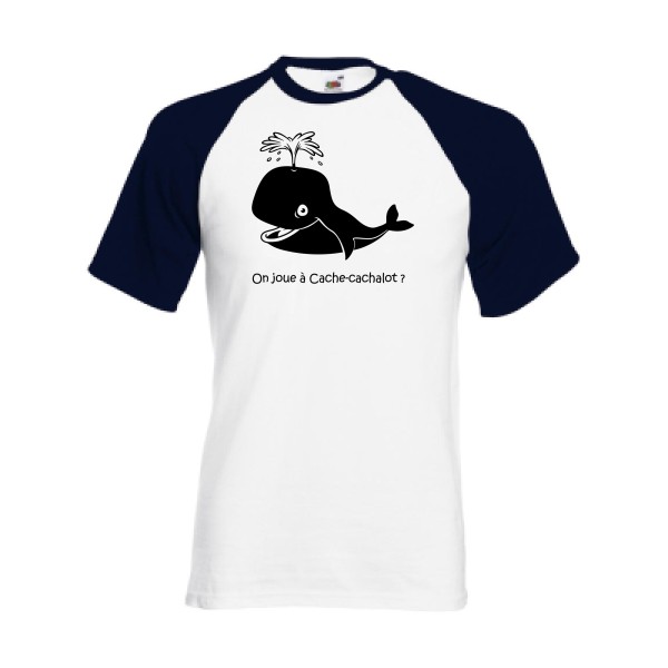 T-shirt baseball Homme original - Cache-cachalot - 