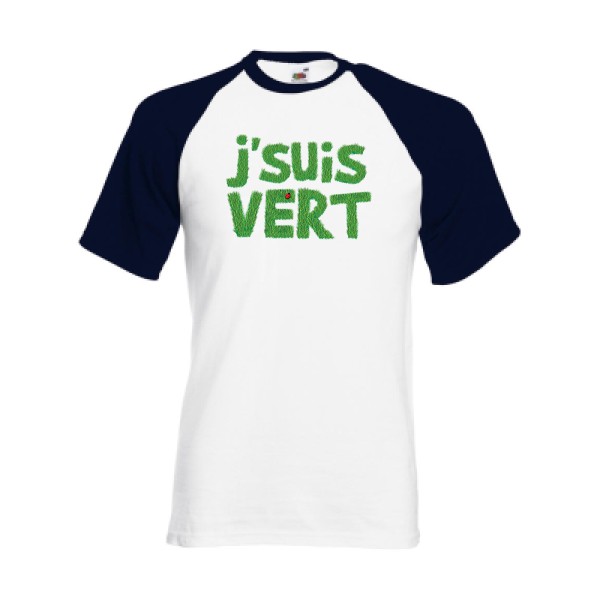 T-shirt baseball original Homme  - suis vert - 