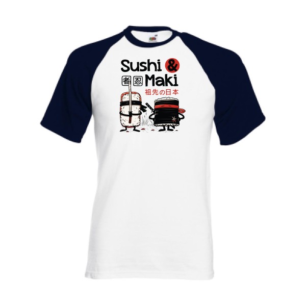 Sushi et Maki-Fruit of the Loom - Baseball Tee - T-shirts et sweats originaux -