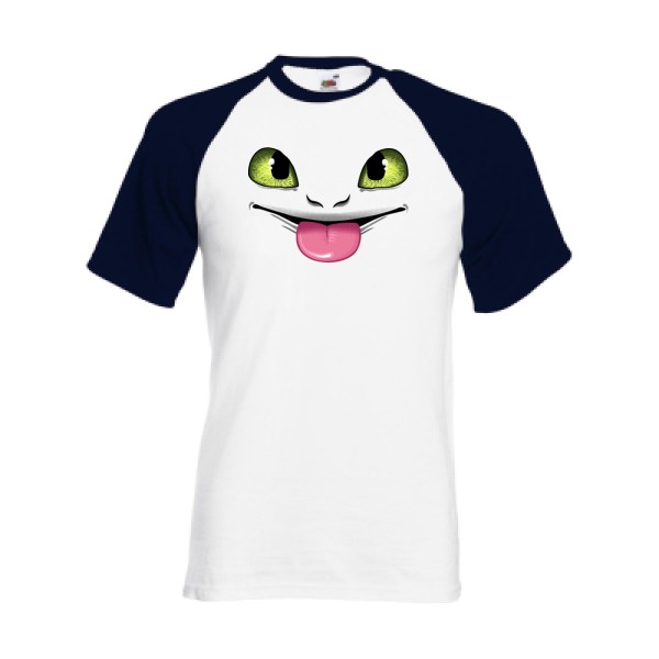 T-shirt baseball - vêtements dragon - thème parodie -
