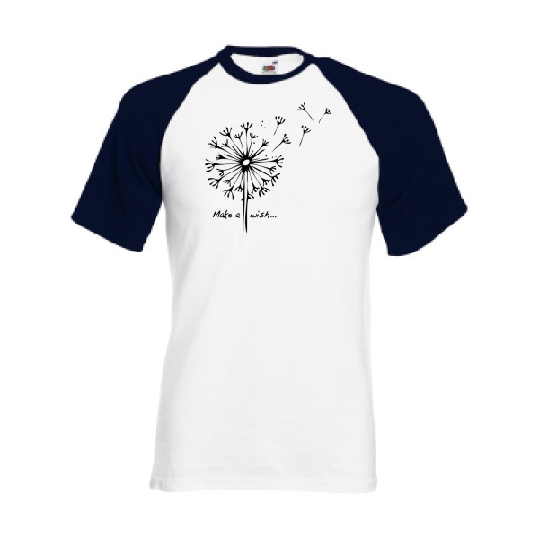 Make a wish-t shirt original - modèle Fruit of the Loom - Baseball Tee -