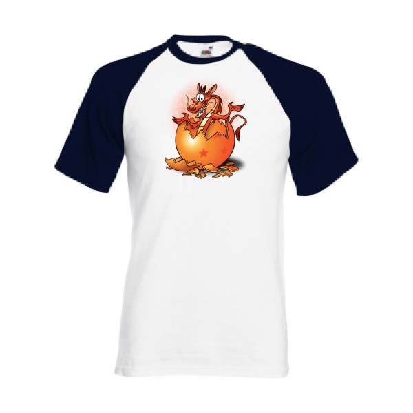 Dragon surprise - modèle Fruit of the Loom - Baseball Tee - Thème t shirt enfant -