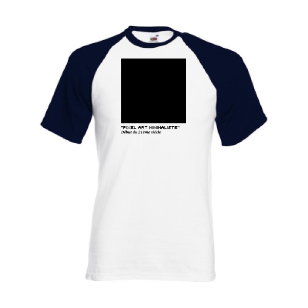 T-shirt baseball Homme original - Pixel art minimaliste -