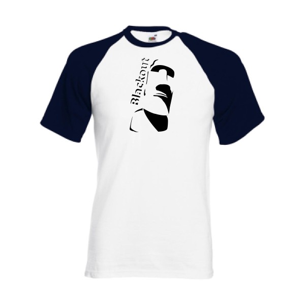 T-shirt baseball Homme original - Moai -