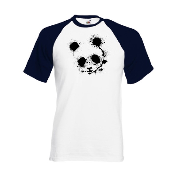 T-shirt baseball panda - Homme -Fruit of the Loom - Baseball Tee 