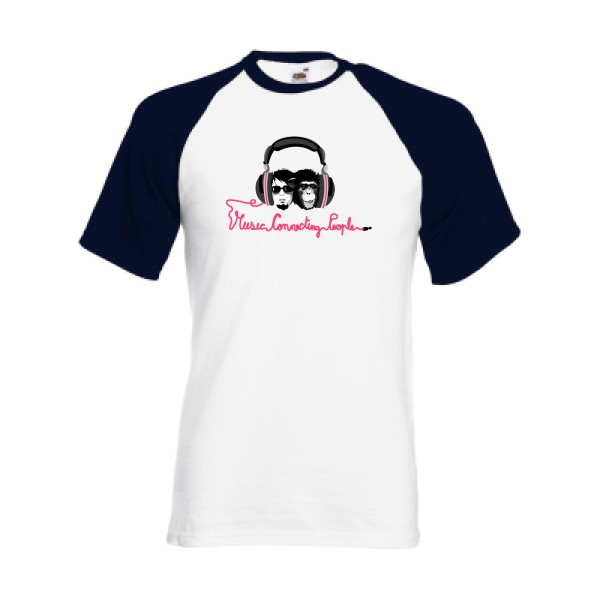T-shirt baseball original Homme  - Music Connecting People - 