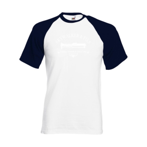 Skywalker & Fils - T-shirt baseball Geek pour Homme -modèle Fruit of the Loom - Baseball Tee - thème star wars -