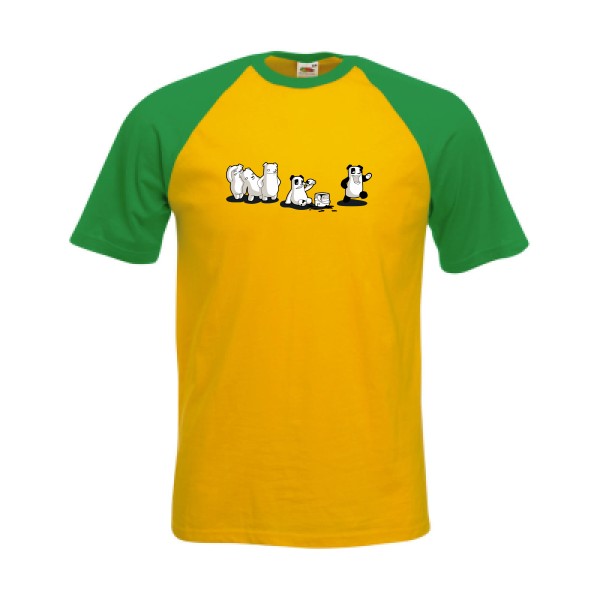 T-shirt baseball original Homme  - I just wanna be a panda - 
