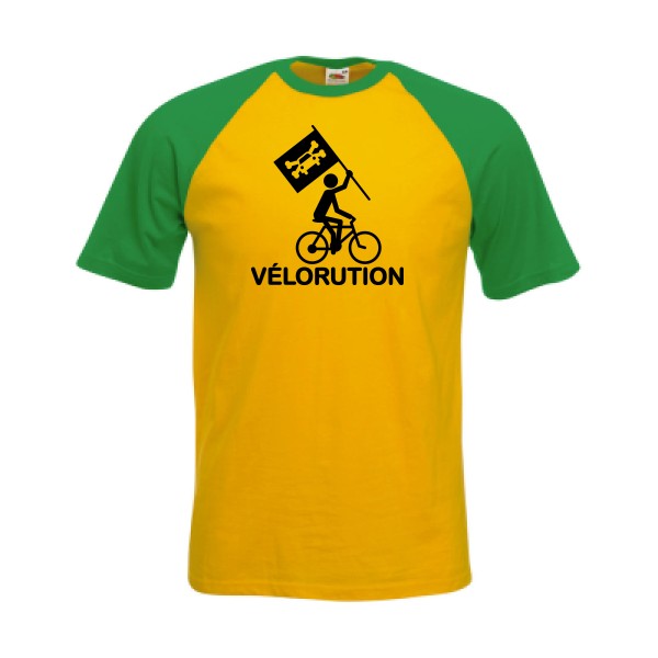 Vélorution -T shirt velo humour-Fruit of the Loom - Baseball Tee