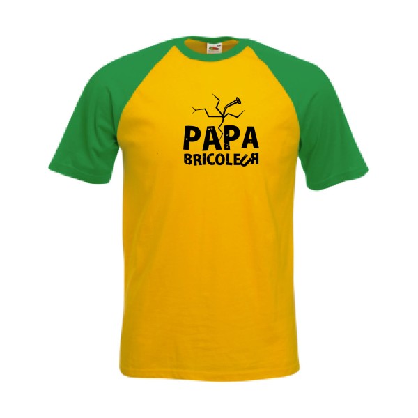 T-shirt baseball humour papa Homme  - Papa bricoleur - 