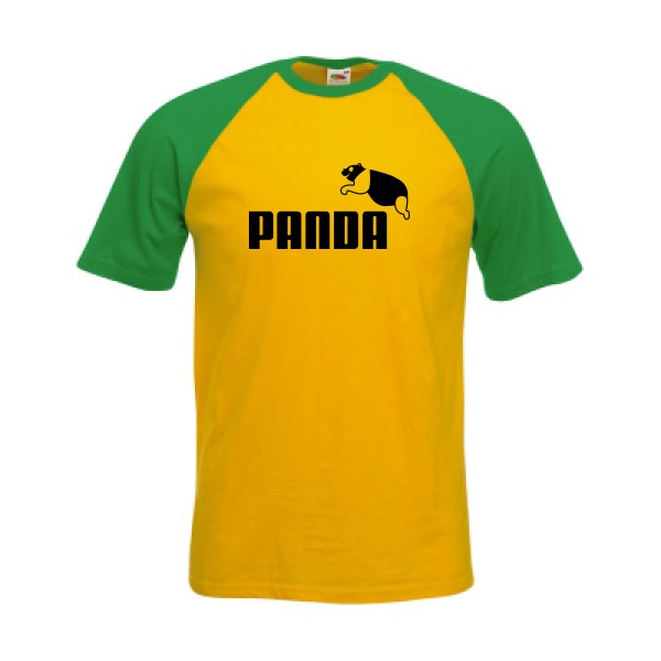 T shirt Homme  PANDA -Fruit of the Loom - Baseball Tee