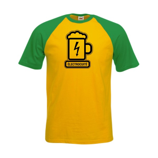 T-shirt baseball original Homme  - électrocuité - 