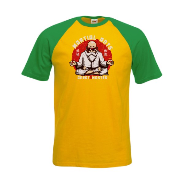 Great Master -T-shirt baseball Karaté- Homme -Fruit of the Loom - Baseball Tee -thème  parodie karaté - 