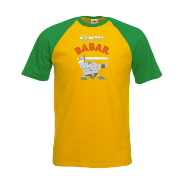 CONAN le BABAR-Tee shirt humoristique-Fruit of the Loom - Baseball Tee