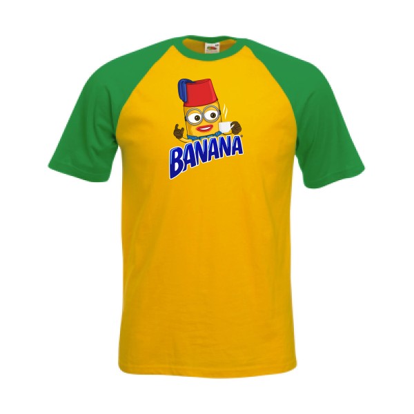 T-shirt baseball Homme vintage - Banana - 