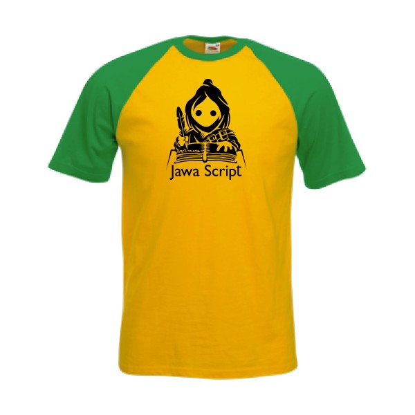 Jawa script- T shirt geek-Fruit of the Loom - Baseball Tee