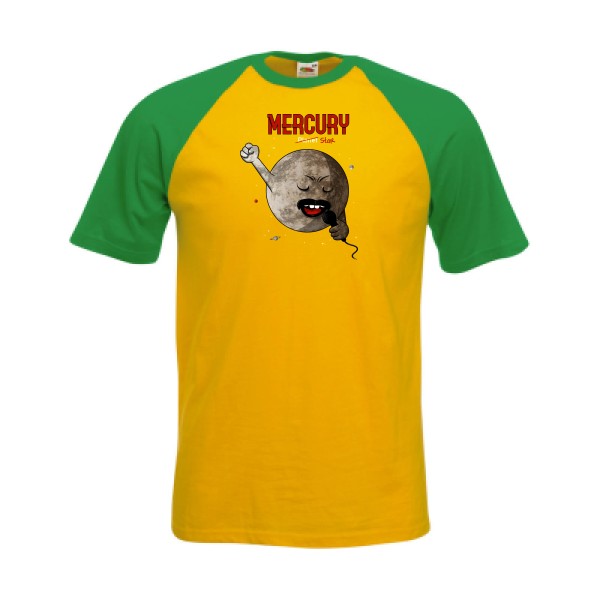 T-shirt baseball - Fruit of the Loom - Baseball Tee - Mercury