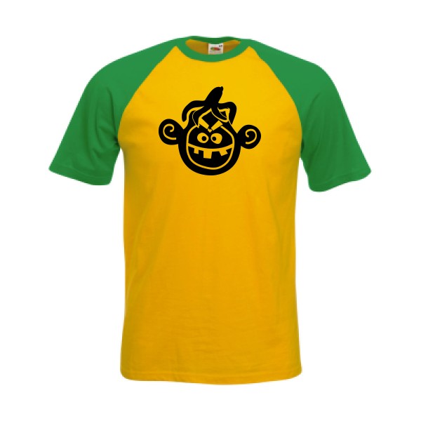 T-shirt baseball Homme original - Monkey - rueduteeshirt.com