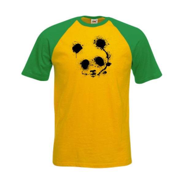 T-shirt baseball panda - Homme -Fruit of the Loom - Baseball Tee 