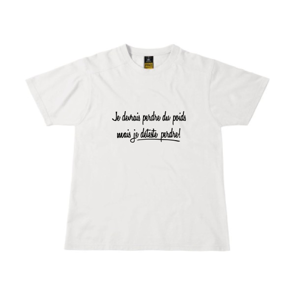 Né pour gagner - T shirt original Homme - modèle B&C - Workwear T-Shirt - thème message et texte -