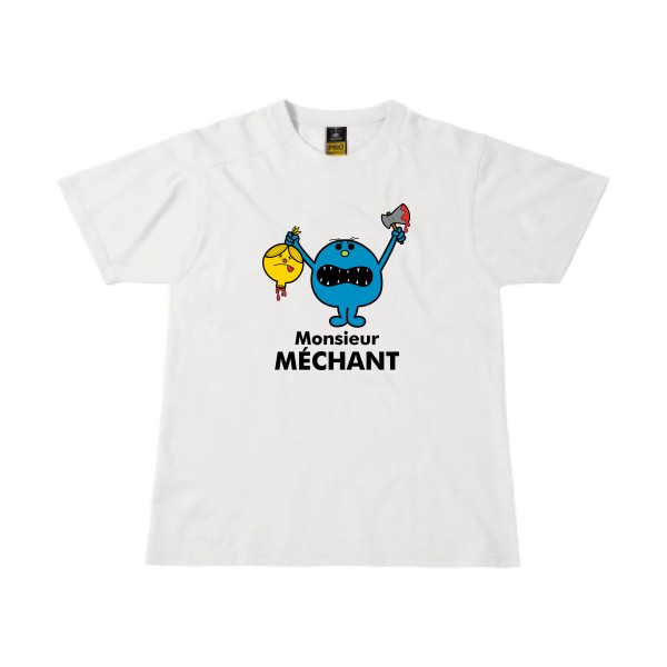 Monsieur Méchant - T-shirt workwear drôle - modèle B&C - Workwear T-Shirt -thème bande dessinée -