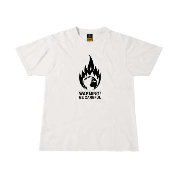 Global Warning - T-shirt workwear Homme imprimé- B&C - Workwear T-Shirt - thème design imprimé -