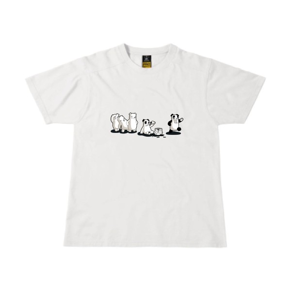 T-shirt workwear original Homme  - I just wanna be a panda - 