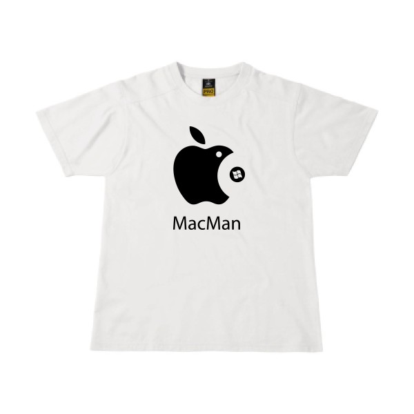 MacMan - T-shirt workwear vintage pour Homme -modèle B&C - Workwear T-Shirt - thème retro et jeux videos -