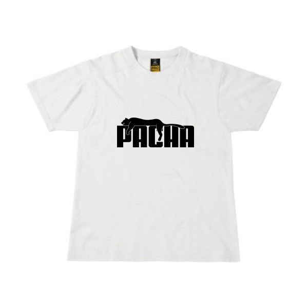 Pacha - T-shirt workwear parodie humour Homme - modèle B&C - Workwear T-Shirt -thème humour et parodie -